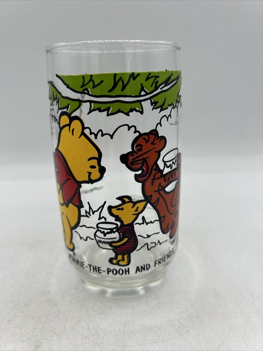 Vintage Sears Winnie the Pooh and Friends Glass Walt Disney Piglet Tigger 5"